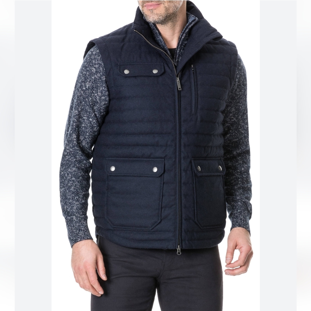 Rodd & Gunn Gapes Valley Regular Fit Quilted Vest in Navy